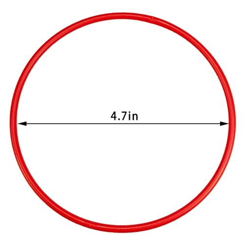 Topbuti 24 Pcs Plastic Ring Toss Game Carnival Rings Outdoor Toss Rings for Speed and Agility Practice Games, Bridal Shower Game, Game Booth
