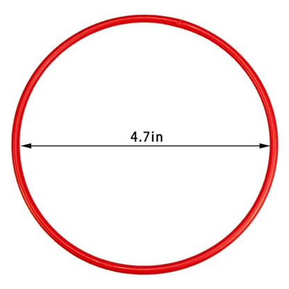 Topbuti 24 Pcs Plastic Ring Toss Game Carnival Rings Outdoor Toss Rings for Speed and Agility Practice Games, Bridal Shower Game, Game Booth