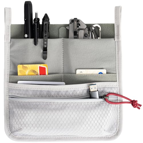 Multi Pocket Admin Organizer for Backpack, Hook and Loop Pouch Mesh Zipper Pouch, Tactical Backpack Organizer Insert for Men & Women, EDC Tool Kits for Outdoor Travel - Tactical Bag Accessories