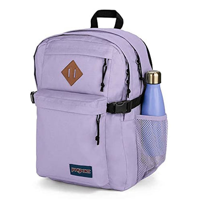JanSport Main Campus Backpack - Travel or Work backpack w 15-Inch Laptop Sleeve and Dual Water Bottle Pockets, Pastel Lilac - color: Pastel Lilac