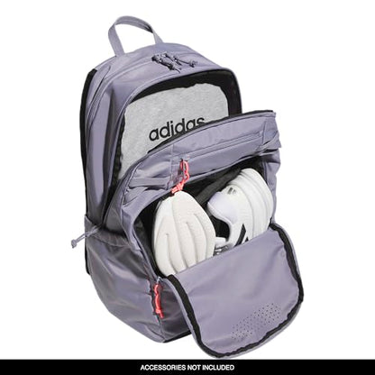 adidas Defender 5 Backpack for Sports, Gym, School and Travel, 33L, Slate Grey/Silver Metallic/Solar Turbo Pink, OSFA - color: Slate Grey/Silver Metallic/Solar Turbo Pink