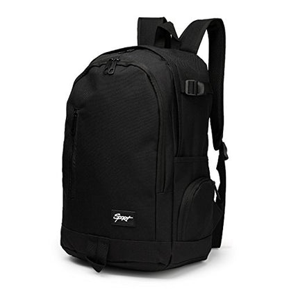 rickyh style School Backpack Travel Bag for Men & Women Lightweight College Back Pack with Laptop Compartmen - color: 01hei