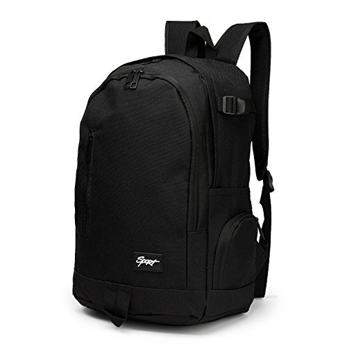 rickyh style School Backpack Travel Bag for Men & Women Lightweight College Back Pack with Laptop Compartmen - color: 01hei
