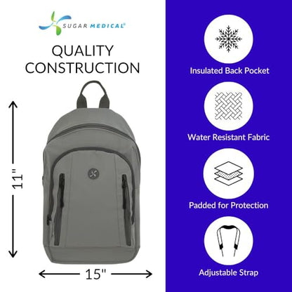 Sugar Medical Insulated Diabetes Sling Backpack | Diabetic Care Products | Diabetic Supplies Travel | Diabetes Care (Dylan) - color: Dylan