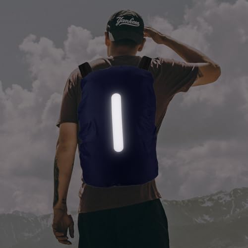 M METERXITY Backpack Rain Cover - Waterproof Lightweight Cover with Vertical Reflective Strap, Apply to Cycling/Hiking/Mountain Climbing (40-50L, M, Dark Blue)