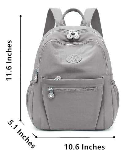 Mini Backpack Purse for Women, Stylish Daypack Shoulder Bag, Small Lightweight Daypack for Work Travle College (A- Light Grey) - color: A- Light Grey