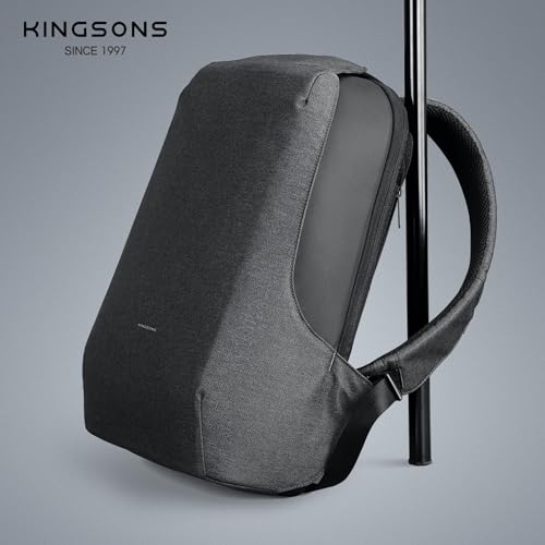 Kingsons Anti-Theft Laptop Backpack-TSA Lock Travel Slim Backpack with USB Charging,Waterproof Polyester Fits 15.6 Inch Laptop for Men Business Office Commuting Hiking Work Black - color: Ks3233w-a-us