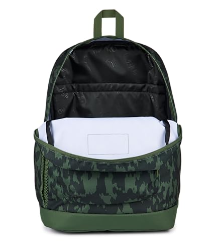 JanSport Cross Town Plus Backpack - Large Main Compartment, Side Water Bottle Pocket, 15-Inch Padded Laptop Sleeve - Camo Illusion - color: Camo Illusion