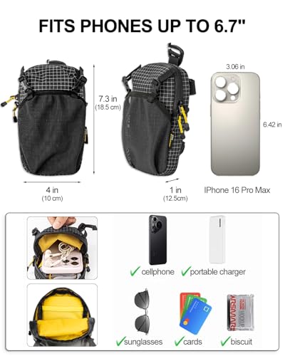 Backpack Shoulder Strap Pouch - Waterproof Strap Pack Phone Pouch, Backpack Strap Pocket Attachment Bag, Small Crossbody Bag Waist Pack for Sports Hiking Camping - color: Green