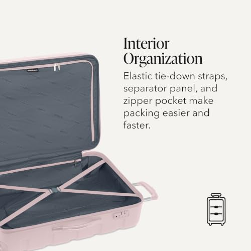 SWISSGEAR Signature Hardside Expandable Checked Large Spinner Luggage, ABS Construction, TSA-Friendly Lock, Pink, 27-Inch - color: Pink, size: Checked-Large 27-Inch