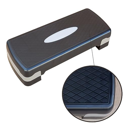 Height-Adjustable 4''-6'' Step Aerobics Platform Fitness Equipment Stepper Trainer Exercise Step Platform with 2 Riser