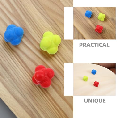 Wakauto 6pcs Hexagon Reaction Ball for Speed and Reflex Training Enhance Hand-Eye Coordination and Agility Sports Agility Balls for Adults Fitness and Stick Handling
