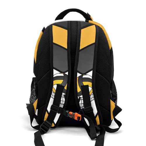 Volleyball Yellow Black White Shoulders Backpacks Casual Daypacks for Women Men Sports Party - color: Muilti 18