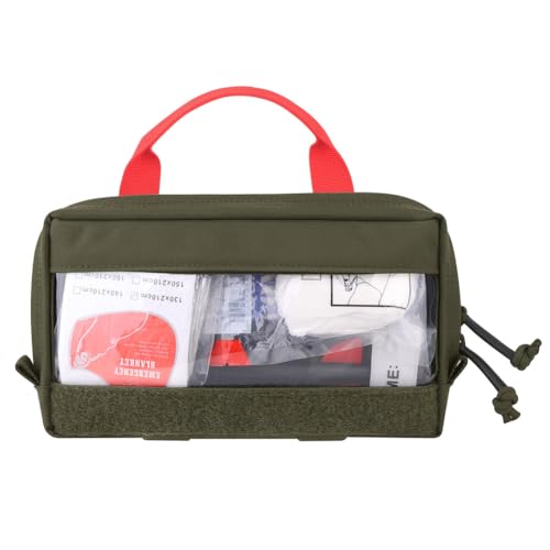 KRYDEX Clear Top Insert Bag with Hook Panel Tactical Packing Cube Travel Organizer Bag (Small -RG) - color: Small -RG