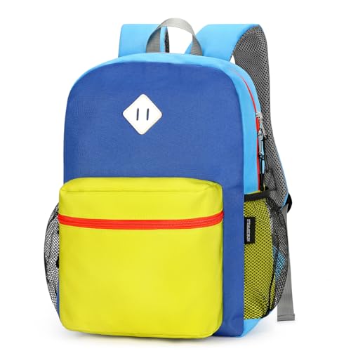 STEAMEDBUN Kids Backpack for Boys,Kindergarten Backpack for Toddler Boys Age 3-6 - color: Blue-yellow, size: Small - 15"H