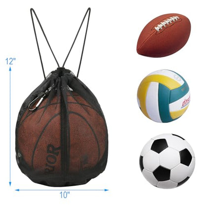 Cosmos Basketball Bag Basketball Backpack - Soccer Football Single Ball Storage Mesh Back Sack Crossbody Sling Sackpack for Volleyball Rugby Equipment, Sport Bag Organizer for Gym Pool Beach Travel
