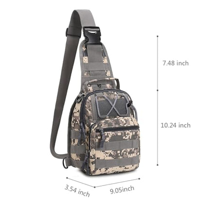 Viriber Tactical Backpack, Waterproof Military Cross-body Molle Sling Shoulder Backpack Chest Bag for Outdoor Every Day Carry Camouflage C - color: Camo C