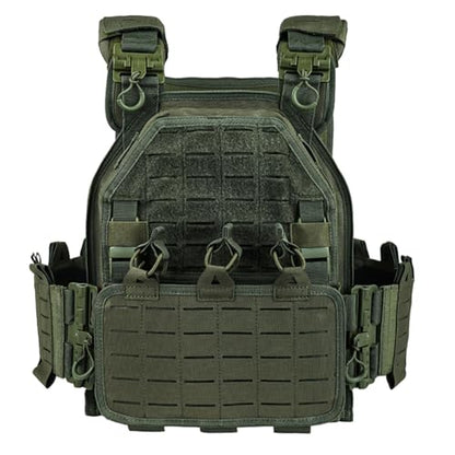 YAY YAKEDA Quick Release Tactical Laser-Cutting Vest Multicam Lightweight Vest - color: Green