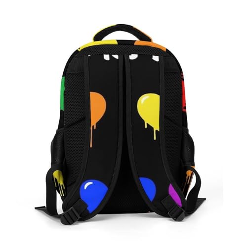 Travel Laptop Backpack LGBT Pride Rainbow Heart Love Is Love for Men Women, Water Resistant Business Anti Theft Computer Bag with Multi Compartments for College Work Hiking - color: Pattern (354)