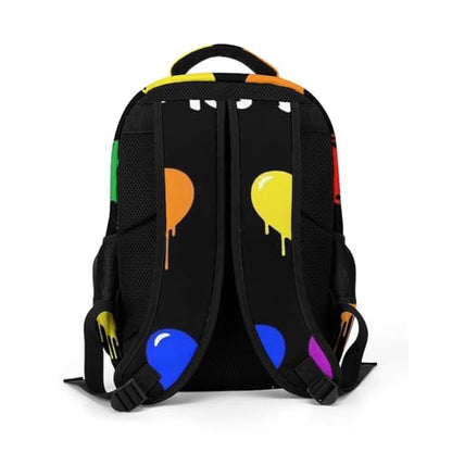 Travel Laptop Backpack LGBT Pride Rainbow Heart Love Is Love for Men Women, Water Resistant Business Anti Theft Computer Bag with Multi Compartments for College Work Hiking - color: Pattern (354)