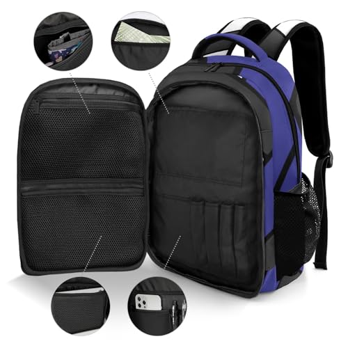 Volleyball Blue Black Personalized School Backpack Waterproof Laptop Bag for Woman Man - color: Muilti 20