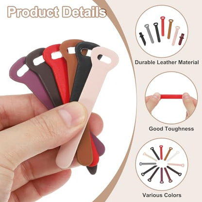 PATIKIL 30Pcs Leather Zipper Pull, 2.6" Replacement Zipper Puller Extender Backpack Luggage Sliders for Handbags Suitcases Bags Wallets Jackets Coats Pull Tabs, Bright Black - color: Bright Black