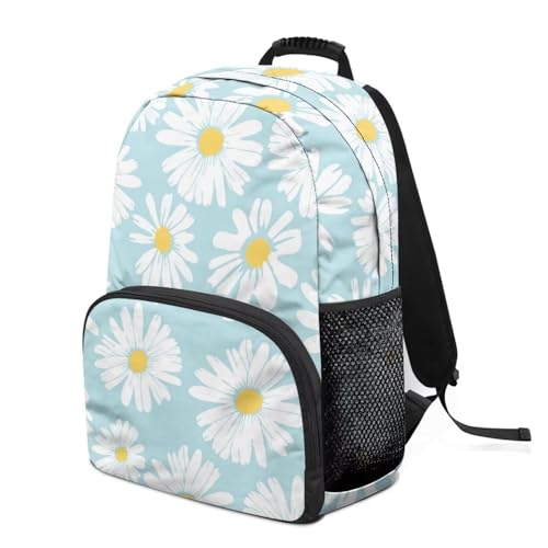 Breathable Comfort School Backpack for Teen Boys & Girls - Daisy Anime Style Print 17 Inch Laptop Backpack with Mesh Back Panel & Padded Shoulder Straps for Heavy Textbook Carrying - color: Daisy Anime Style Print