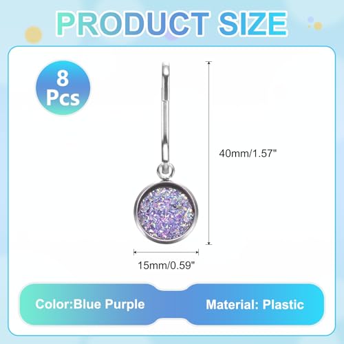 uxcell Zipper Pulls Charm, Zipper Pull Replacement Repair Zip Head Handle for Luggage Clothing - color: Blue Purple