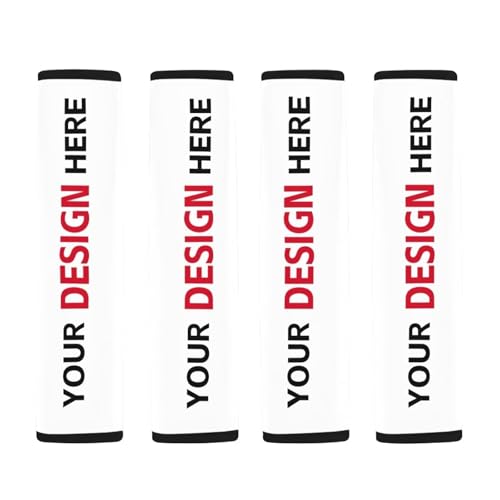 Custom Car Seat Belt Cover Universal Fit Personalized Car Seat Belt Cover Pad with Your Photo Text Logo DIY Shoulder Strap 2 Piece Sedan SUV Truck Van Interior Accessories - color: Custom
