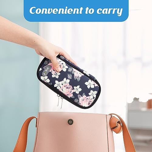 YOUSHARES Insulin Cooler Travel Case - Portable Refrigerated Medicine Case for Insulin Pen, Medication and Diabetic Supplies with 2 TSA Approved Ice Pack - color: Roses