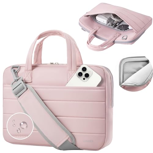 LUGGEX Laptop Bag 13-14 Inch, LTX02 360° Protective Laptop Sleeve with Shoulder Strap, Compatible with MacBook Air/Neo/Pro 13/14 Inch (LTX-Core, Pink) - color: Pink, size: 13-14 Inch for Macbook Air & Pro