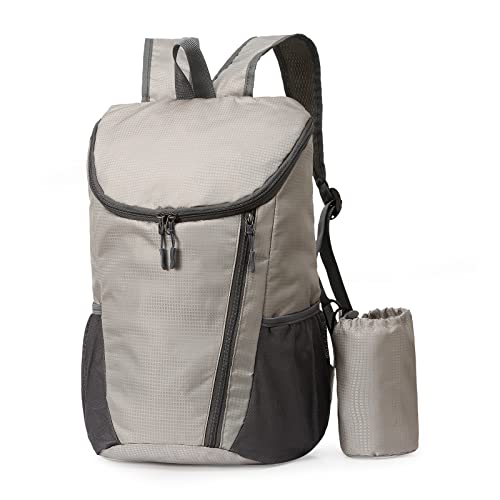 DOVO Hiking Backpack, Waterproof and Wear-resistant Lightweight Backpack Packable,Outdoor Travel Camping Daypack Foldable-GERY - color: Grey