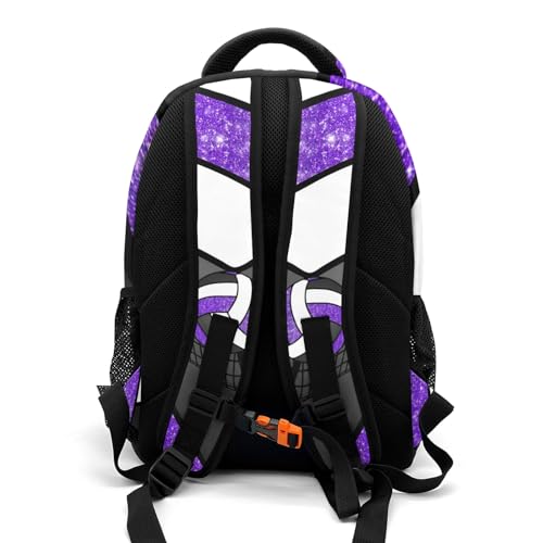 Volleyball Purple Print School Backpack Laptop Bag for Woman Man Gift - color: Muilti 1