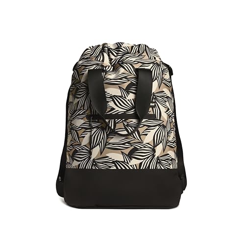 VOORAY 23L Flex Cinch Drawstring Backpack, Textured Leaves – Lightweight Travel Bag, Sports Gym Backpack for Women & Men, Weekender Bag - color: Textured Leaves