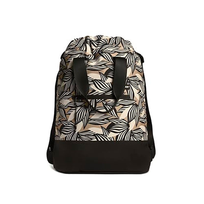 VOORAY 23L Flex Cinch Drawstring Backpack, Textured Leaves – Lightweight Travel Bag, Sports Gym Backpack for Women & Men, Weekender Bag - color: Textured Leaves