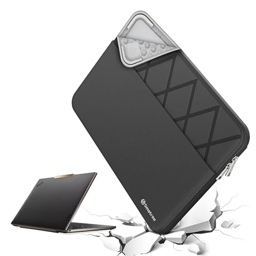 Smatree Laptop Sleeve for 13 inch Lenovo ThinkPad X13s,Case with Pocket,YKK Zipper,Patented Shockproof Design(E407) - color: Elite-Black, size: for 13 inch ThinkPad X13s(E407)