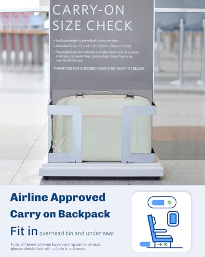 Hynes Eagle 38L Flight Approved Backpack Carry On Travel Bag for Men Women - color: Mint Green