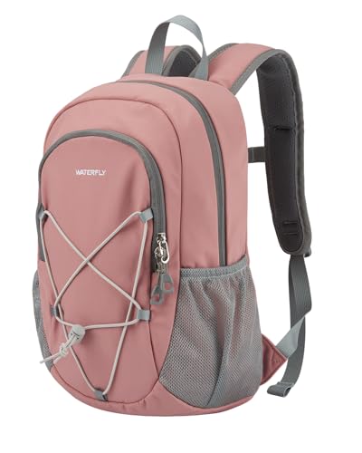 WATERFLY 12L Small Hiking Backpack: Day Pack Lightweight Travel Bag Camping Fitness Cycling Outdoor Sports Daypack For Women Men - color: Pink