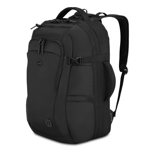 SwissGear Hybrid 45L Travel Backpack, Fits 17 inch Laptop, Men's and Women's, Black - color: Black, size: 45L