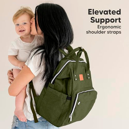 KeaBabies Baby Diaper Bag Backpack - Large Baby Bag for Boys, Girls, Waterproof Multi Function Travel Diaper Backpack with Changing Pad, Durable Travel Essentials for Moms and Dads (Coffee Brown) - color: Coffee Brown