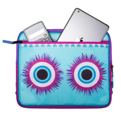 Case it 6 Pack Universal Monster Eye Zipper Binder with Removable Laptop Sleeve, 2-Inch O Rings, Shoulder Strap, LT-307-ME-C-MAG, Magenta - color: Magenta, size: 6 Pack