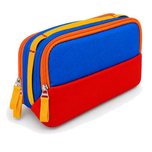 Charger Organizer Travel Case for Laptop Adapters and Cables, Blue/Red - color: Blue/Red