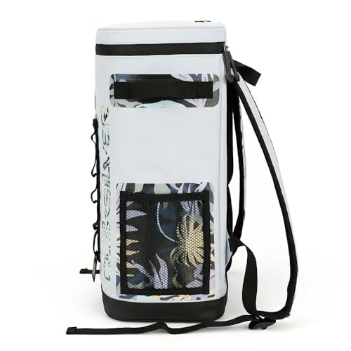 Quiksilver Cooler, 24 Cans, 48H Insulated Cooling, Leak Proof, Waterproof IPX7, Heavy Duty Cooler Bag for Beach, Camping, Fishing - color: Blueweed, size: 20L