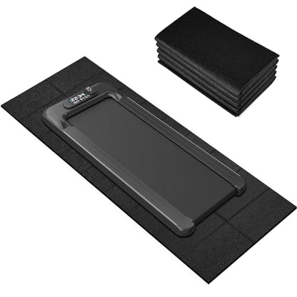 Treadmill Mat,70"x32",6mm Thickness Foldable Exercise Equipment Mat for Carpet Hardwood Floors, Compatible with Walking Pad,Spin Bike,Elliptical Trainer,Rowing Machine - size: 70"L x 32"W x 0.24"Th