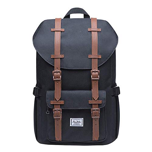KAUKKO Laptop Outdoor Backpack Traveling Daypack Hiking Rucksack Large Capacity Bag Fits 15.6"(5-7-Black-NEW) - color: 5-7-black-new