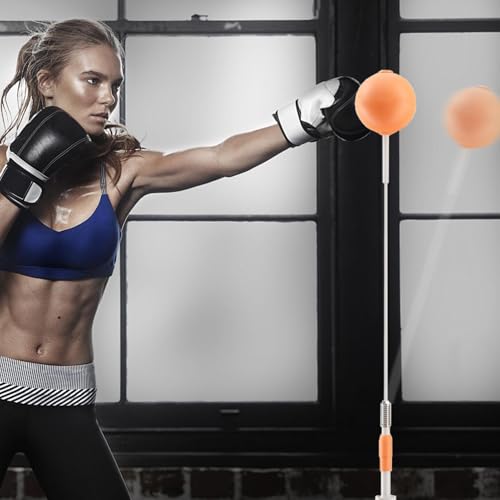 Punching Bag with Stand - Reflex Punching Bag - Freestanding Punching Ball | Speed Bag with Stand | Boxing Gear Trainer Punching Ball | Hand-Eye Coordination Workout Kit | Boxing Bag for Teen Adult - size: 154cm