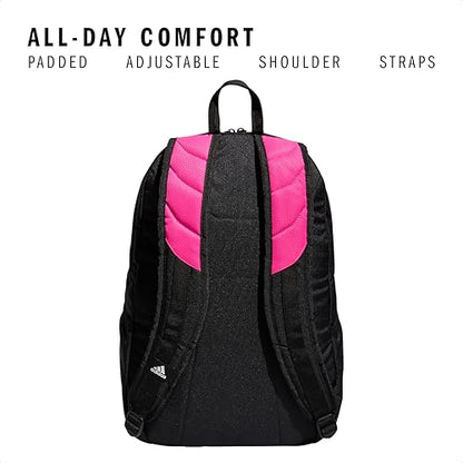 adidas Stadium 4 Soccer Backpack – Team Sports Bag with Ball Pocket, 36L - color: Shock Pink/3.0