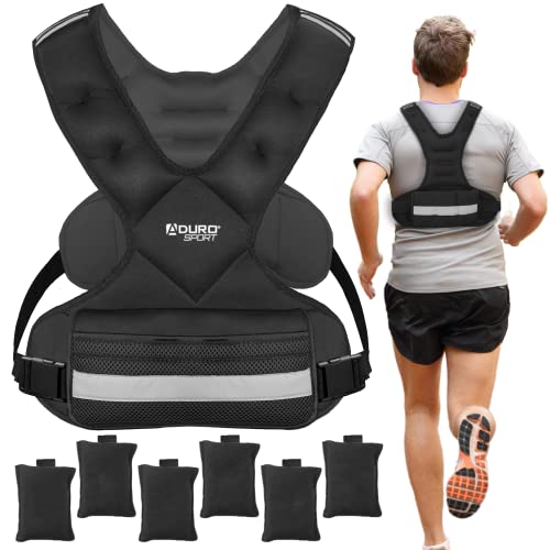 "Aduro Sport Adjustable Weighted Vest Workout Equipment, 4-10lbs/11-20lbs/20-32lbs/26-46lbs Body Weight Vest for Men, Women, Kids" - style: 20-32 Pounds (9.07KG-14.51KG)