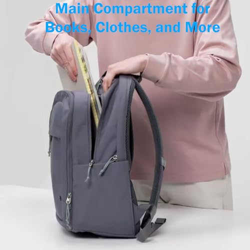 PUREVAVE Laptop Backpack with YKK Zippers for Men and Women - color: Gray