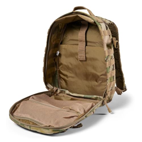 5.11 Tactical Backpack, RUSH 12 2.0 Military Survival Molle Back Pack with Laptop Compartment, Small, 24L, Multicam, Style 56562ABR